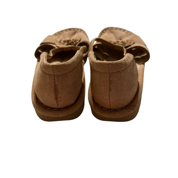 Earth Tan Floral Open-Toe Womens Sandals With Cushioned Sole size 7 - Picture 4 of 9